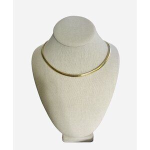 Joan Rivers Gold Tone Omega Chain Necklace Vintage 16” W/ Extender